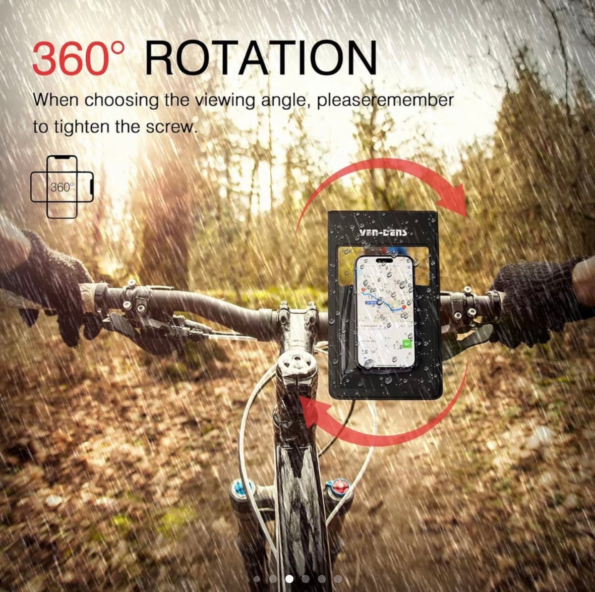 Bicycle 360 Waterproof Phone Case Holder For All Mobile Phones