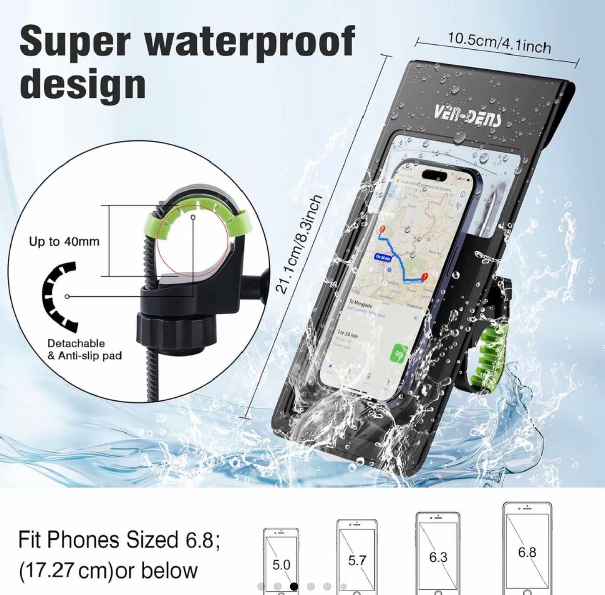 Bicycle 360 Waterproof Phone Case Holder For All Mobile Phones