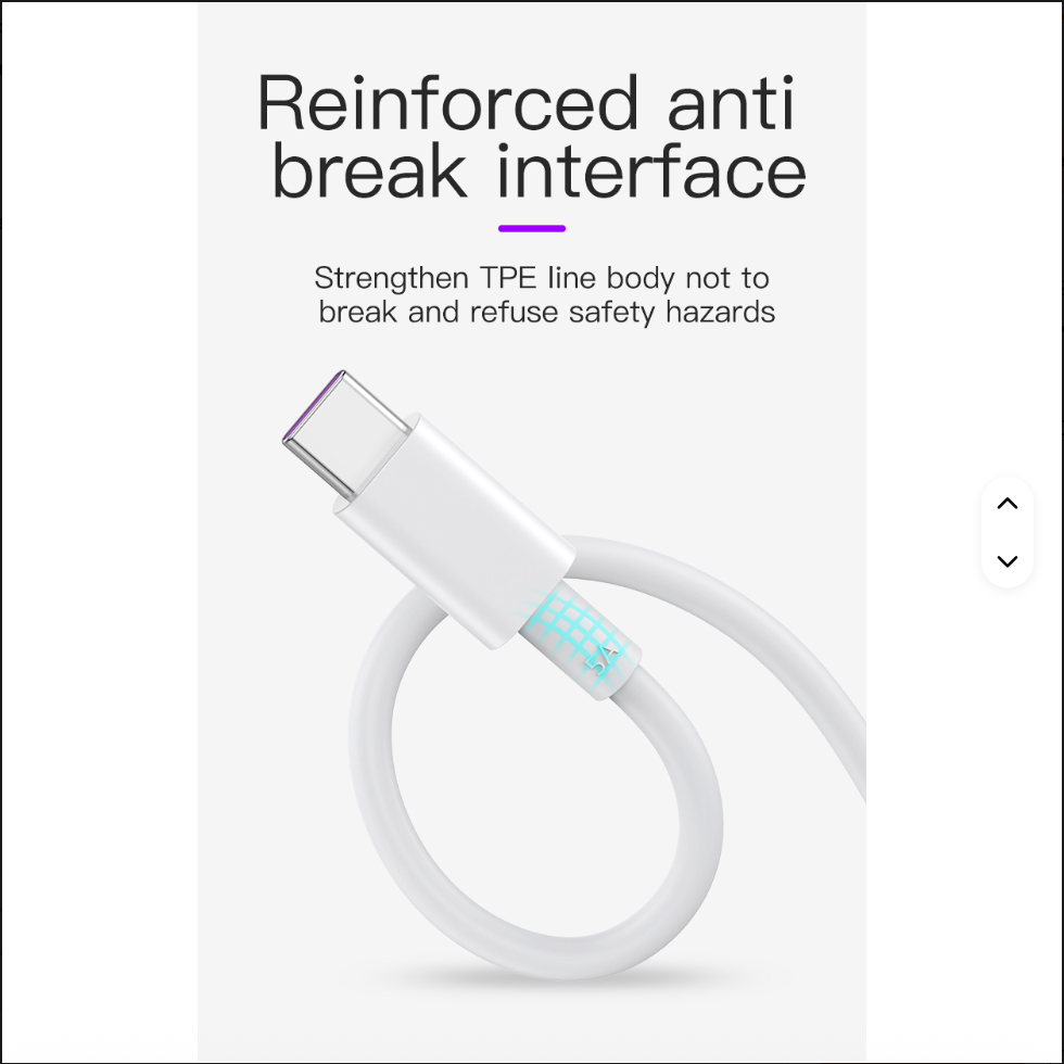 USB to Type-C Fast Charging Cable – 5A High-Speed PVC Data Line Charger for Huawei, Samsung & More