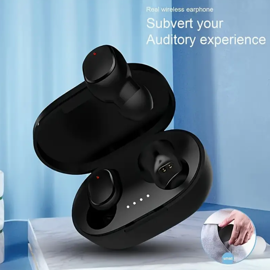 Wireless Earbuds – High-Fidelity Sound, Noise Isolation, Compact & Lightweight | Sport & Office Earphones, Black | Ideal Gift for Christmas & Halloween