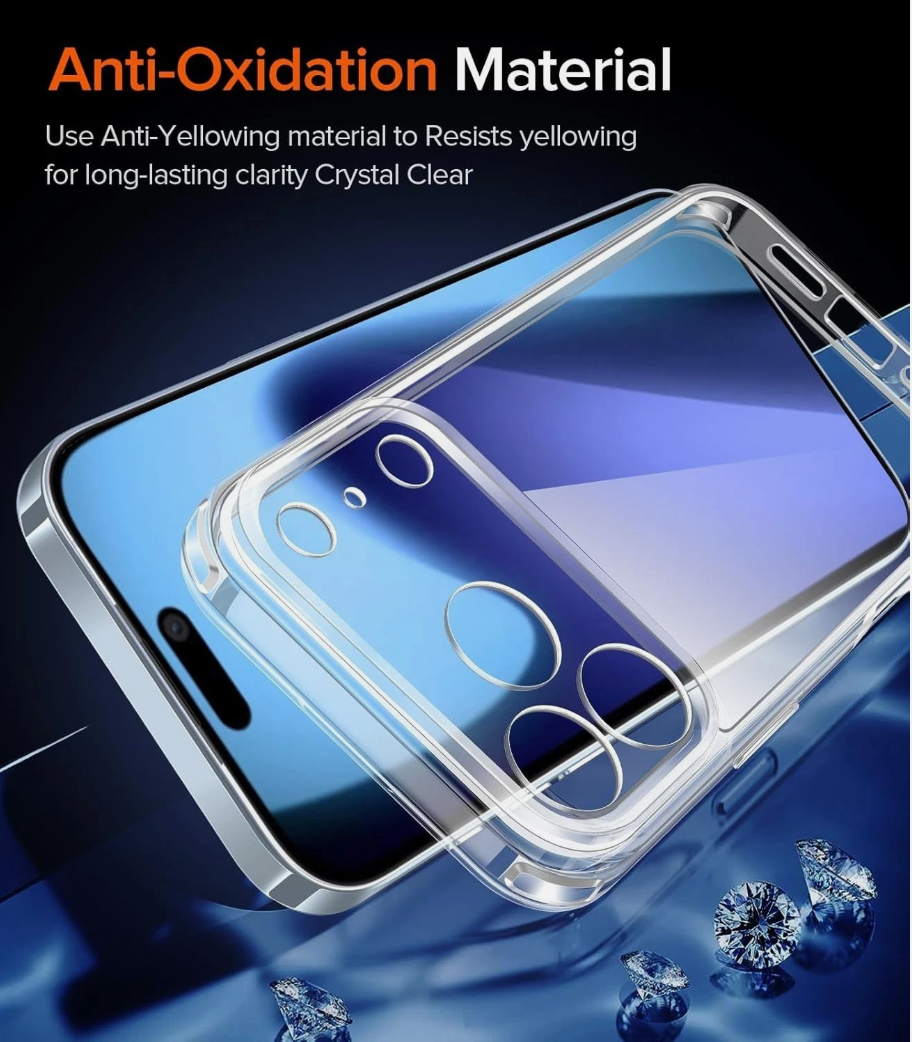 Transparent Clear Case Cover for 17 | 17 Air | 17 Pro | 17 Pro Max – Shockproof, Slim & Scratch-Resistant
