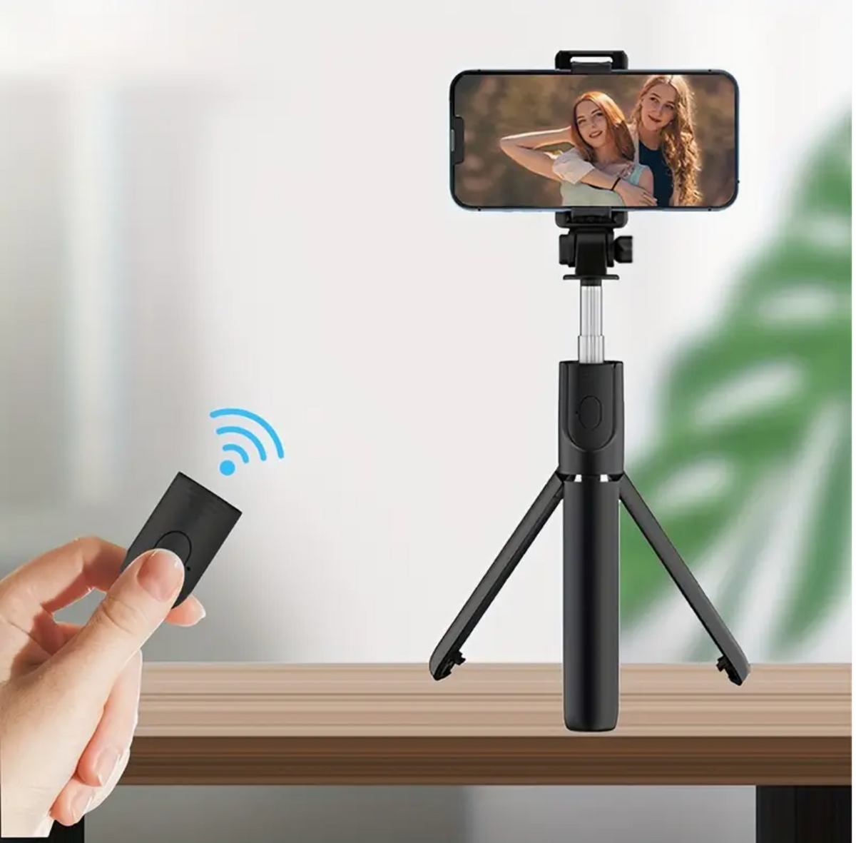 Foldable Selfie Pole with Tripod Stand – 360° Rotation, Anti-Shake, Wireless Handheld Gimbal for Mobile Photography & Travel