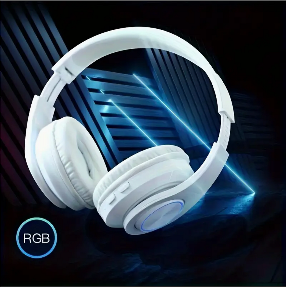 Black Wireless Noise-Canceling Headphones – Foldable Design, USB-C Charging, High-Quality Sound, Red/Black Gaming & Streaming Headset