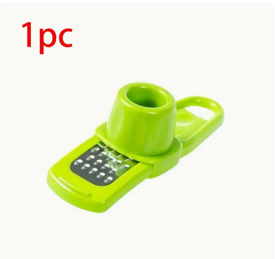 Manual Garlic Press & Grinder – Durable Plastic, Easy-to-Use Multi-Functional Garlic Chopper & Crusher for Home Cooking