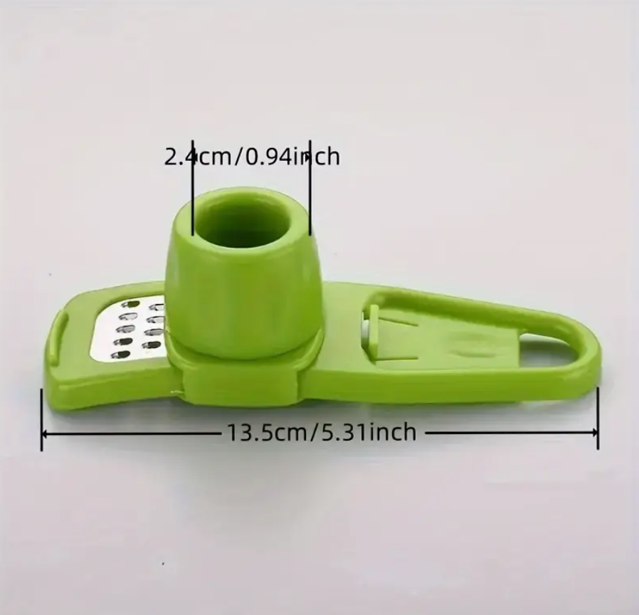 Manual Garlic Press & Grinder – Durable Plastic, Easy-to-Use Multi-Functional Garlic Chopper & Crusher for Home Cooking