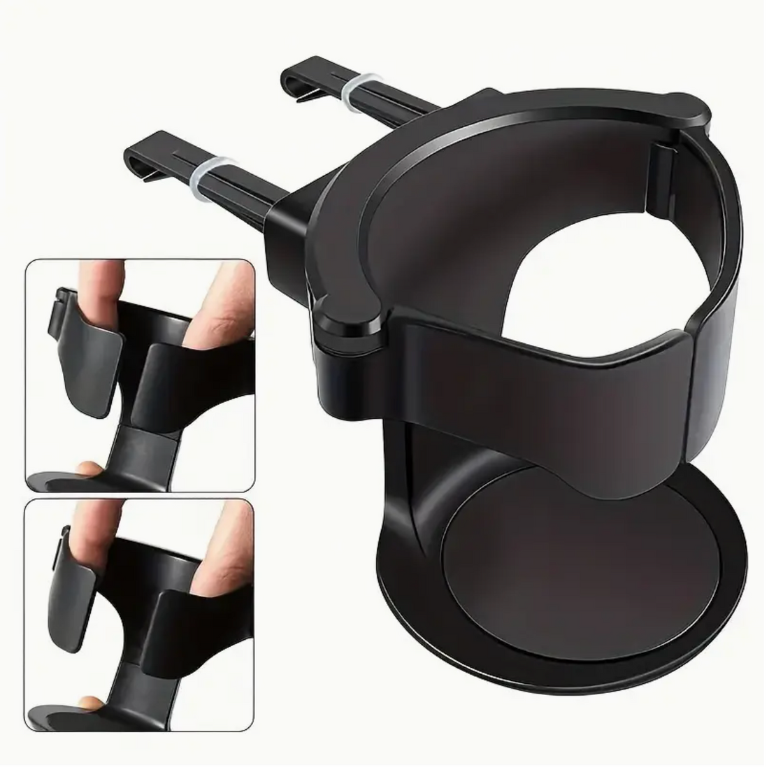 Adjustable PVC Car Cup Holder – Secure Grip with Sponge Pad Base | Fits Water Bottles & Cans | Easy Installation
