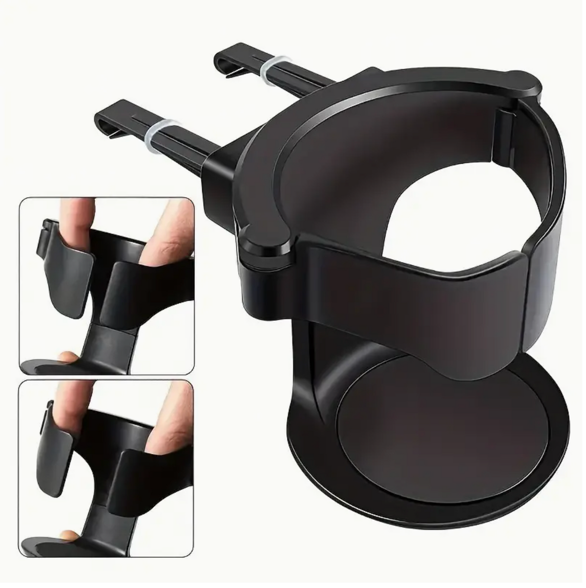 Adjustable PVC Car Cup Holder – Secure Grip with Sponge Pad Base | Fits Water Bottles & Cans | Easy Installation