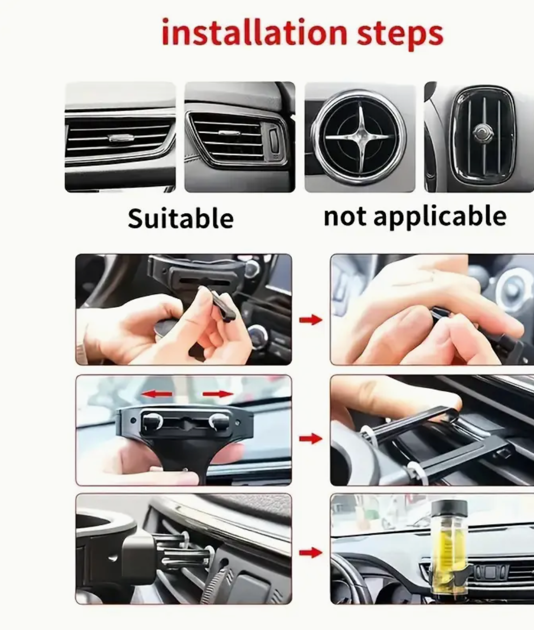 Adjustable PVC Car Cup Holder – Secure Grip with Sponge Pad Base | Fits Water Bottles & Cans | Easy Installation
