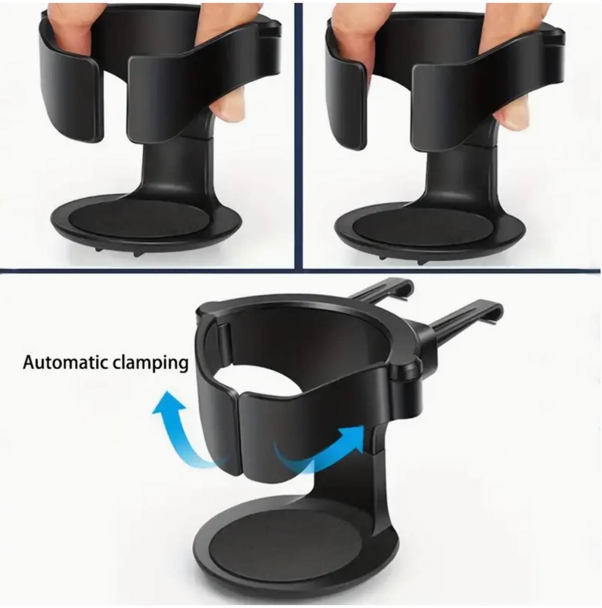Adjustable PVC Car Cup Holder – Secure Grip with Sponge Pad Base | Fits Water Bottles & Cans | Easy Installation