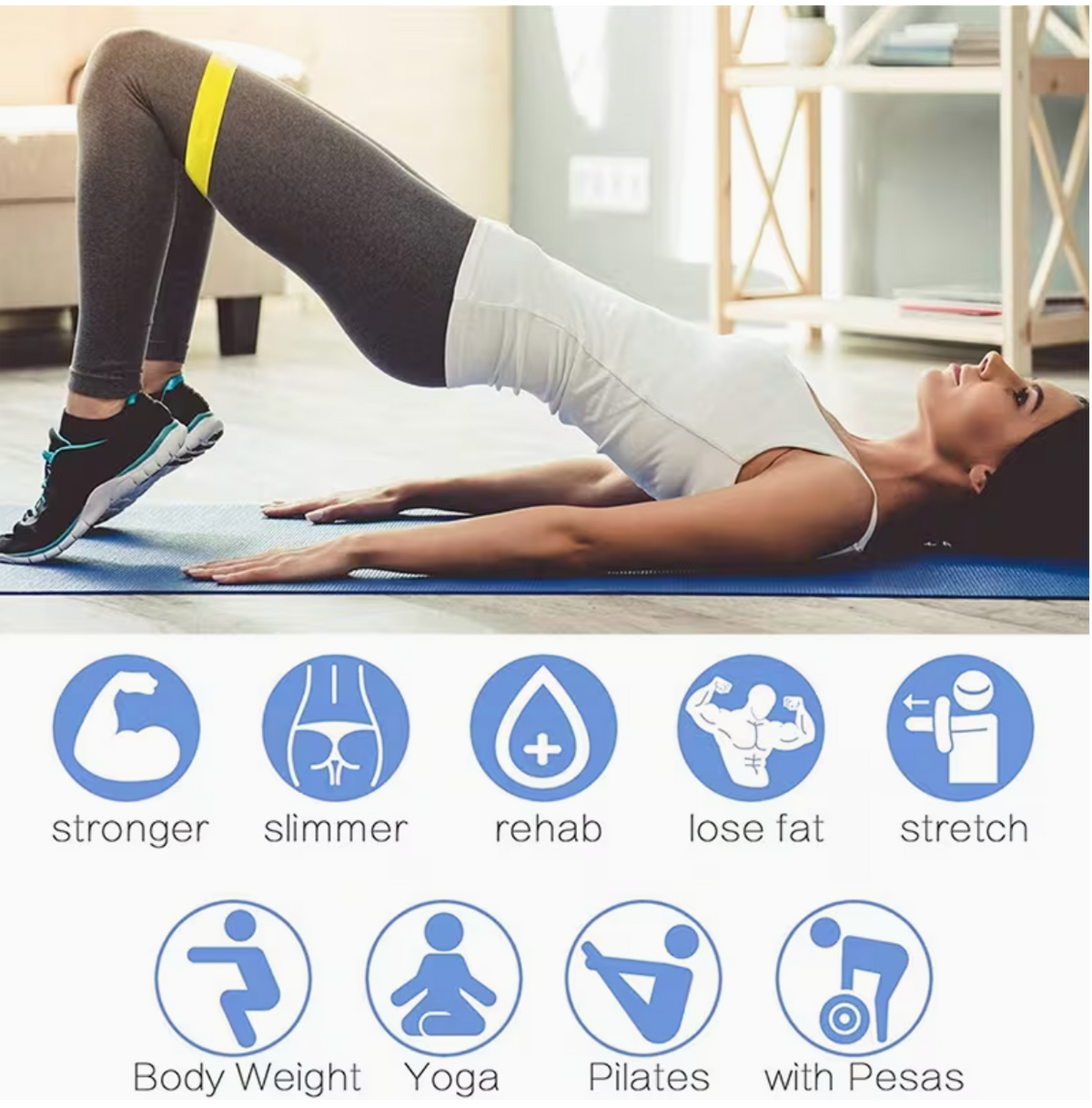 Yoga Resistance Rubber Band – Level 5 Fitness Band for Strength, Pilates & Full-Body Training