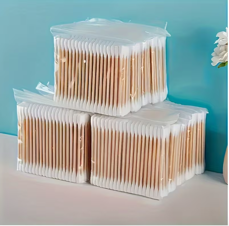 100PCS Premium Dual-Tip Swabs – Lint-Free Precision Swabs for Makeup & Cleaning