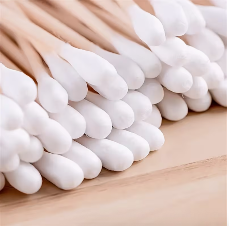 100PCS Premium Dual-Tip Swabs – Lint-Free Precision Swabs for Makeup & Cleaning