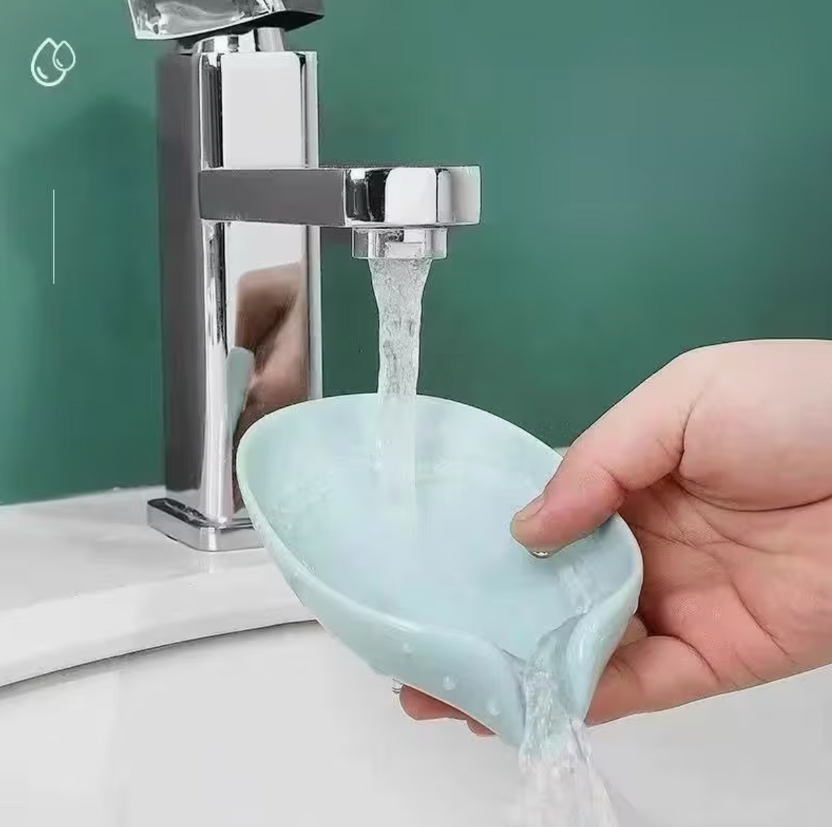 Leaf-Shaped Suction Cup Soap Dish – No Drilling Required, Self-Draining Bathroom Soap Holder, Easy-to-Clean Bathroom Accessory