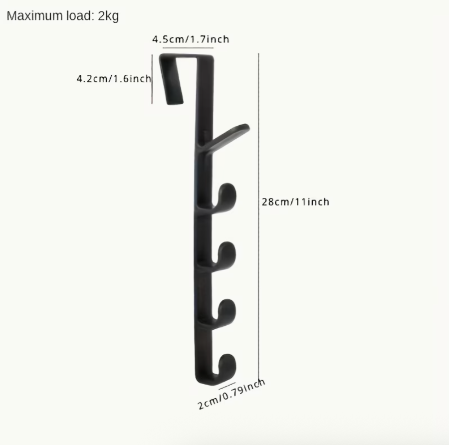 1 pc Hook Door Hook Back Bag Organizer  | Multi-Purpose Household & Bathroom Storage Hooks