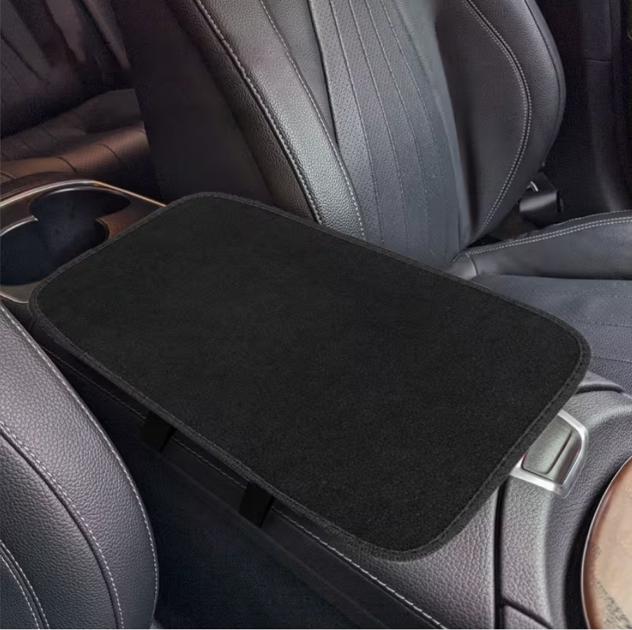 Universal Car Armrest Pad – Center Console Riser Cushion (Black, 1pc)