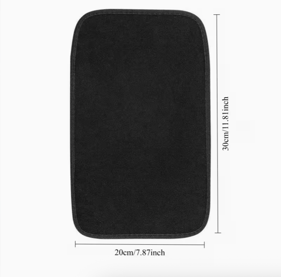 Universal Car Armrest Pad – Center Console Riser Cushion (Black, 1pc)