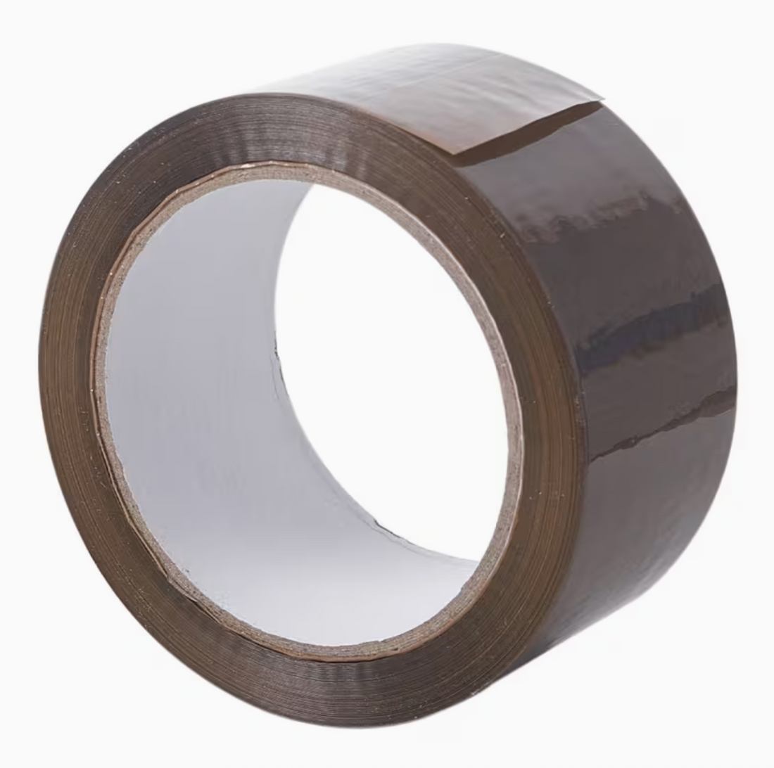 Super Strong Brown Packaging Tape Roll 5cm x 60m x 52um – Heavy Duty Adhesive Carton Sealing Tape for Boxes, Moving, Shipping & Daily Packaging