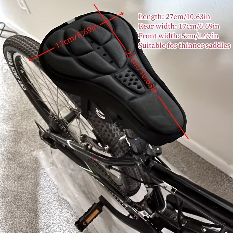 Bike Saddle Cover Soft Padded Breathable Shock Absorbing Bicycle Seat Cushion