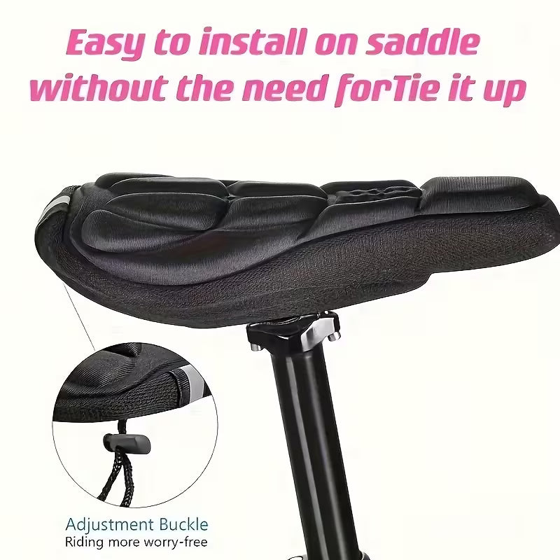 Bike Saddle Cover Soft Padded Breathable Shock Absorbing Bicycle Seat Cushion