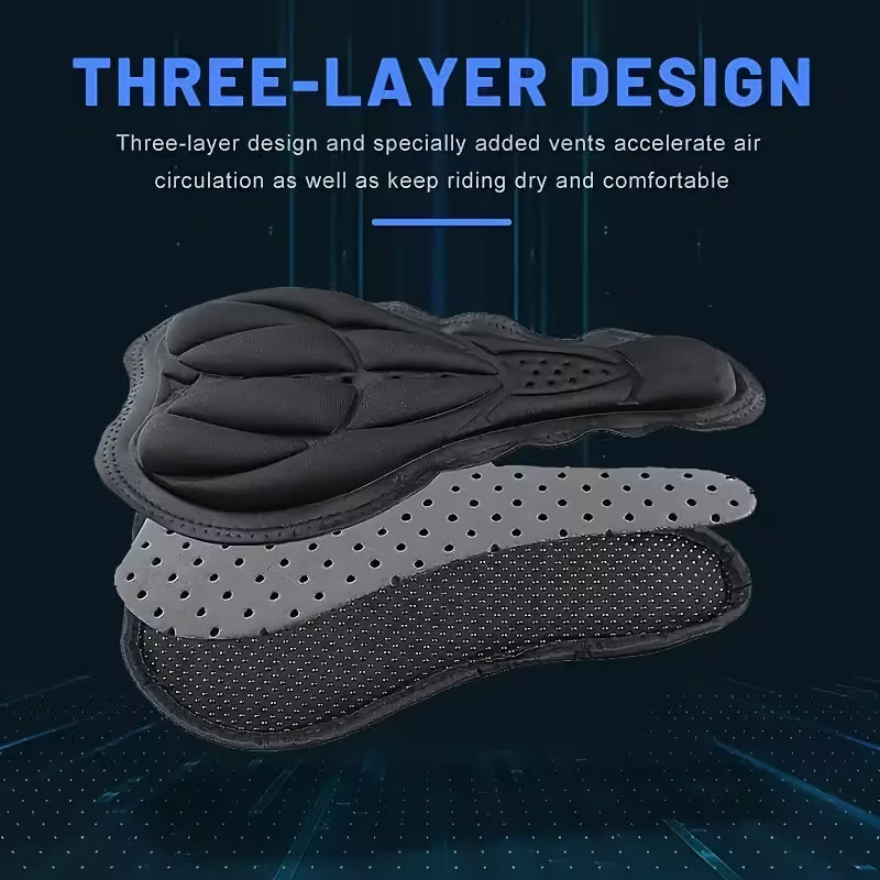 Bike Saddle Cover Soft Padded Breathable Shock Absorbing Bicycle Seat Cushion