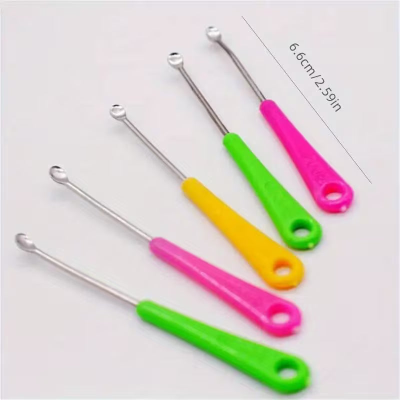 10pcs Metal Ear Wax Cleaning Spoon Ear Pick Scraper Ear Care Tool Assorted Colours