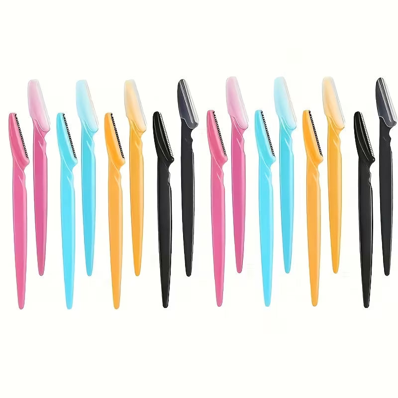 5-Piece Stainless Steel Eyebrow & Facial Razor Set – Random Colours