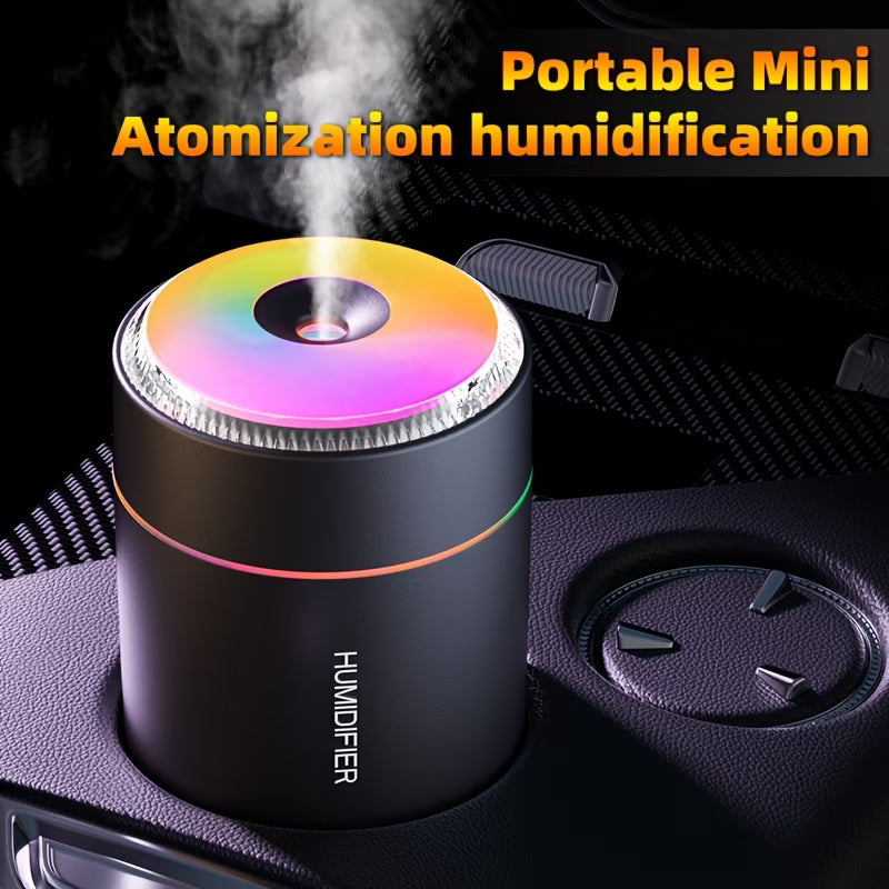 Mini Humidifier with 7-Colour Ambient Light – Quiet Portable Mist Humidifier for Home, Office & Car