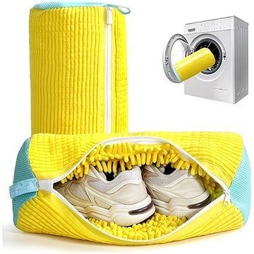 Shoe Washing Bag for Washing Machine – Reusable Protective Sneaker Laundry Bag with Fluffy Fibre Interior