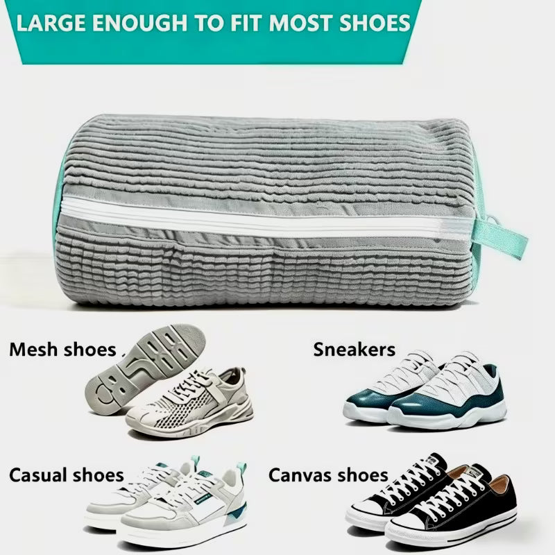 Shoe Washing Bag for Washing Machine – Reusable Protective Sneaker Laundry Bag with Fluffy Fibre Interior