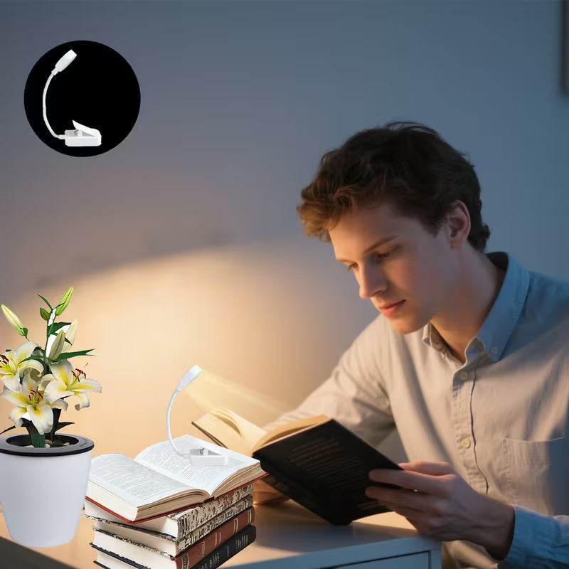 Adjustable LED Bedroom Night Light 3 Colours 360° Flexible Neck Battery Powered