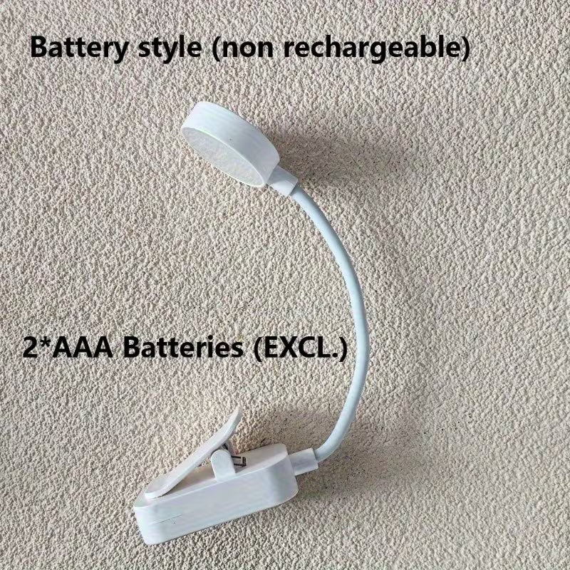 Adjustable LED Bedroom Night Light 3 Colours 360° Flexible Neck Battery Powered