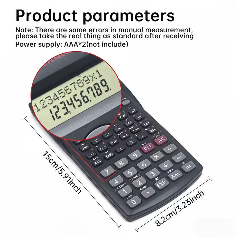 82MS Scientific Calculator Multifunction Maths School Office Exam Calculator