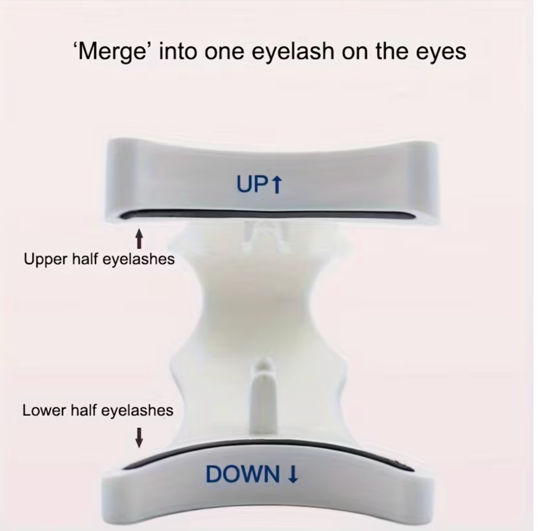 White Magnetic False Eyelash Holder – V-Shaped Clip for Easy Application