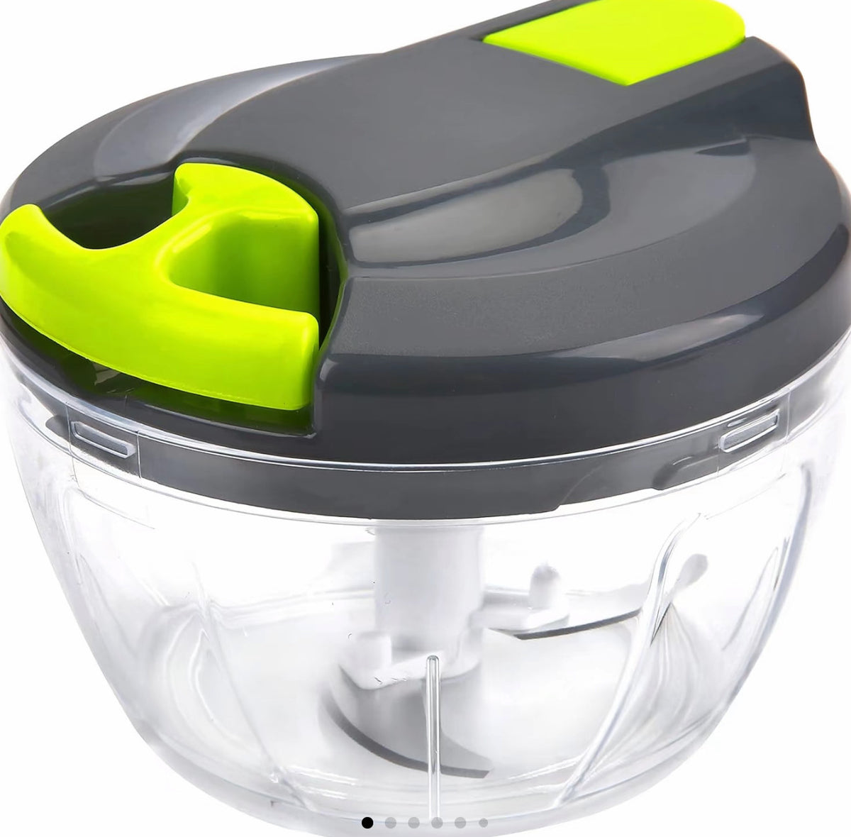 The Manual Food Chopper | Quick and Efficient | Great for Kitchen Use | Manual Food Processor | Features: Pull Rope Mechanism, 3 Blades, 520ml Capacity Fruit Plastic Stainless Steel Utensils Reuse | Great for Ramadan, Eid & Mothers Day Gifting