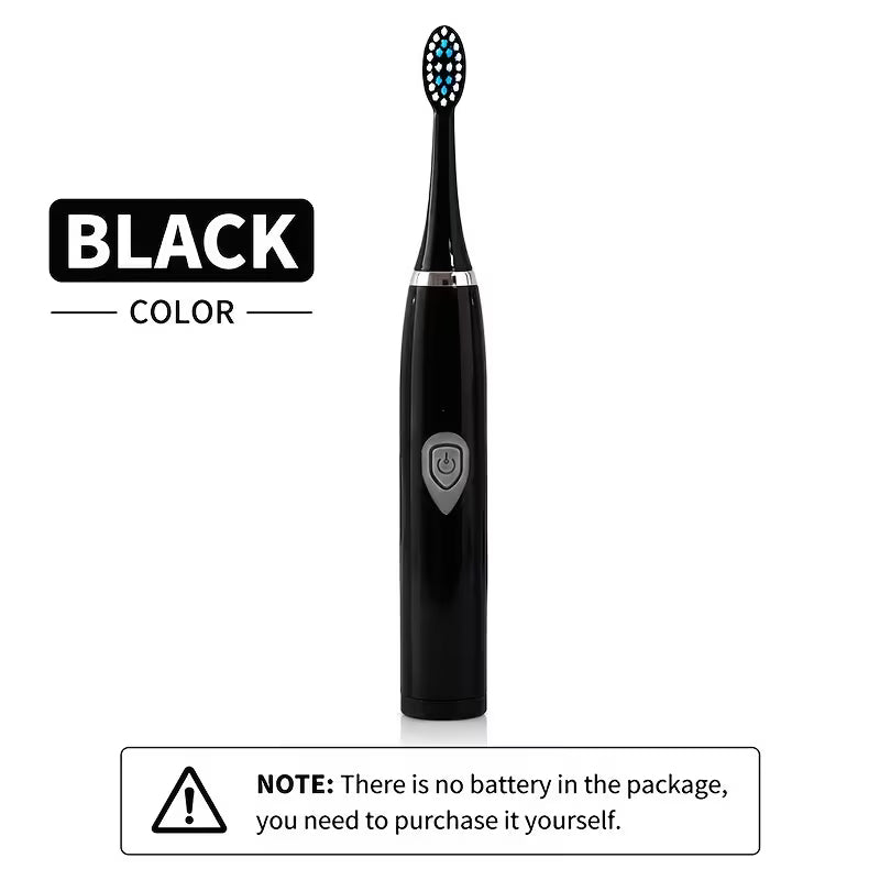 Electric Toothbrush – Daily Oral Care, Gentle Brushing Design, AA Battery Powered | Black Color