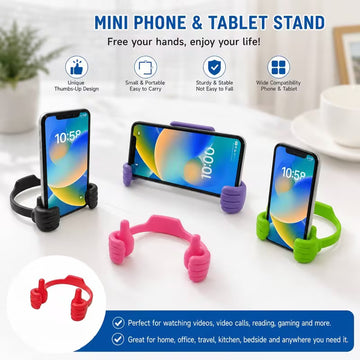 Creative Thumb Phone Holder – Bendable Lazy Stand, Portable Phone & Tablet Support