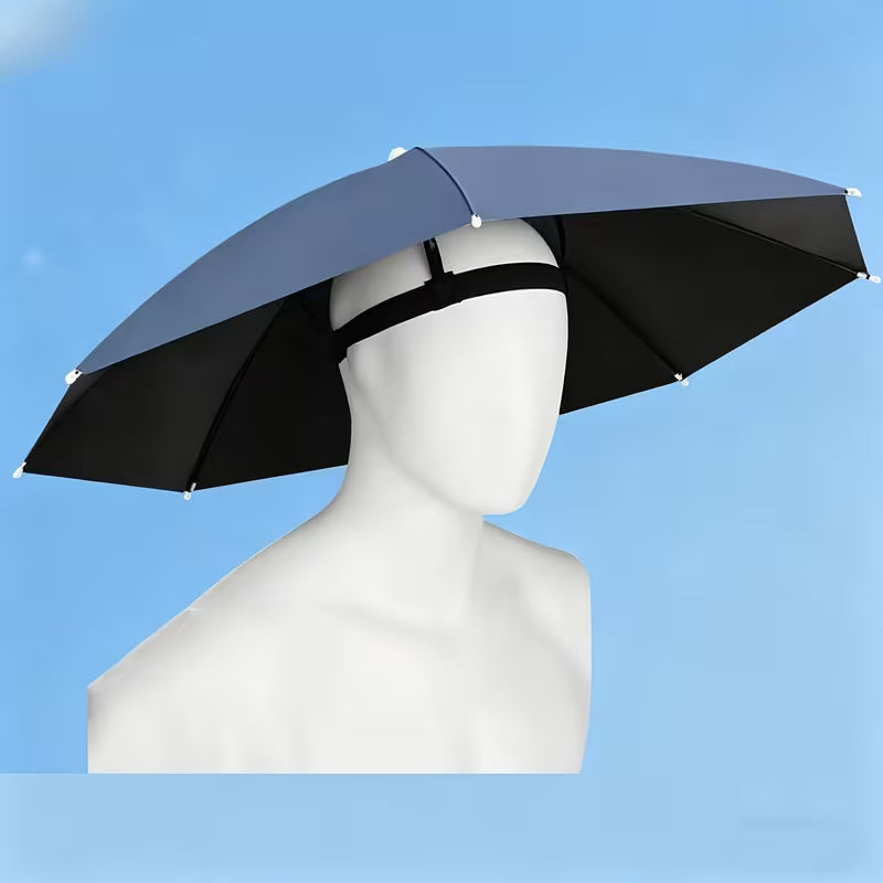 Hands-Free Outdoor Sun Umbrella – Foldable Head-Worn Shade Umbrella for Outdoor Work