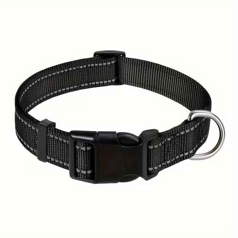 Adjustable Dog & Cat Collar – Reflective Safety Pet Collar