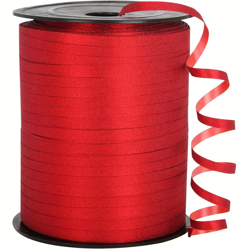 600 Yard Red Curling Ribbon – 1/5" Plastic Ribbon for Gift Wrapping & Crafts