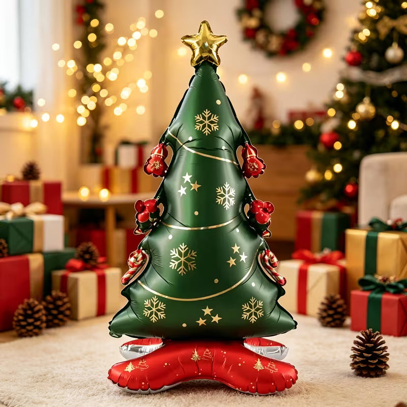 1pc Large Standing Christmas Tree Shaped Party Balloon – Christmas & New Year Decoration