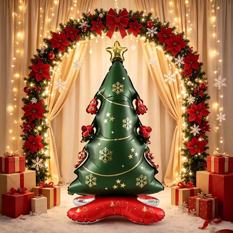1pc Large Standing Christmas Tree Shaped Party Balloon – Christmas & New Year Decoration