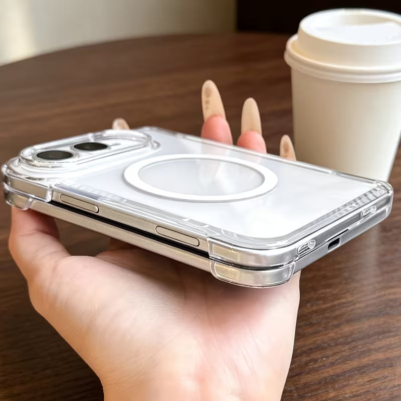 Clear Magnetic Phone Case for iPhone Duo Ultra-thin