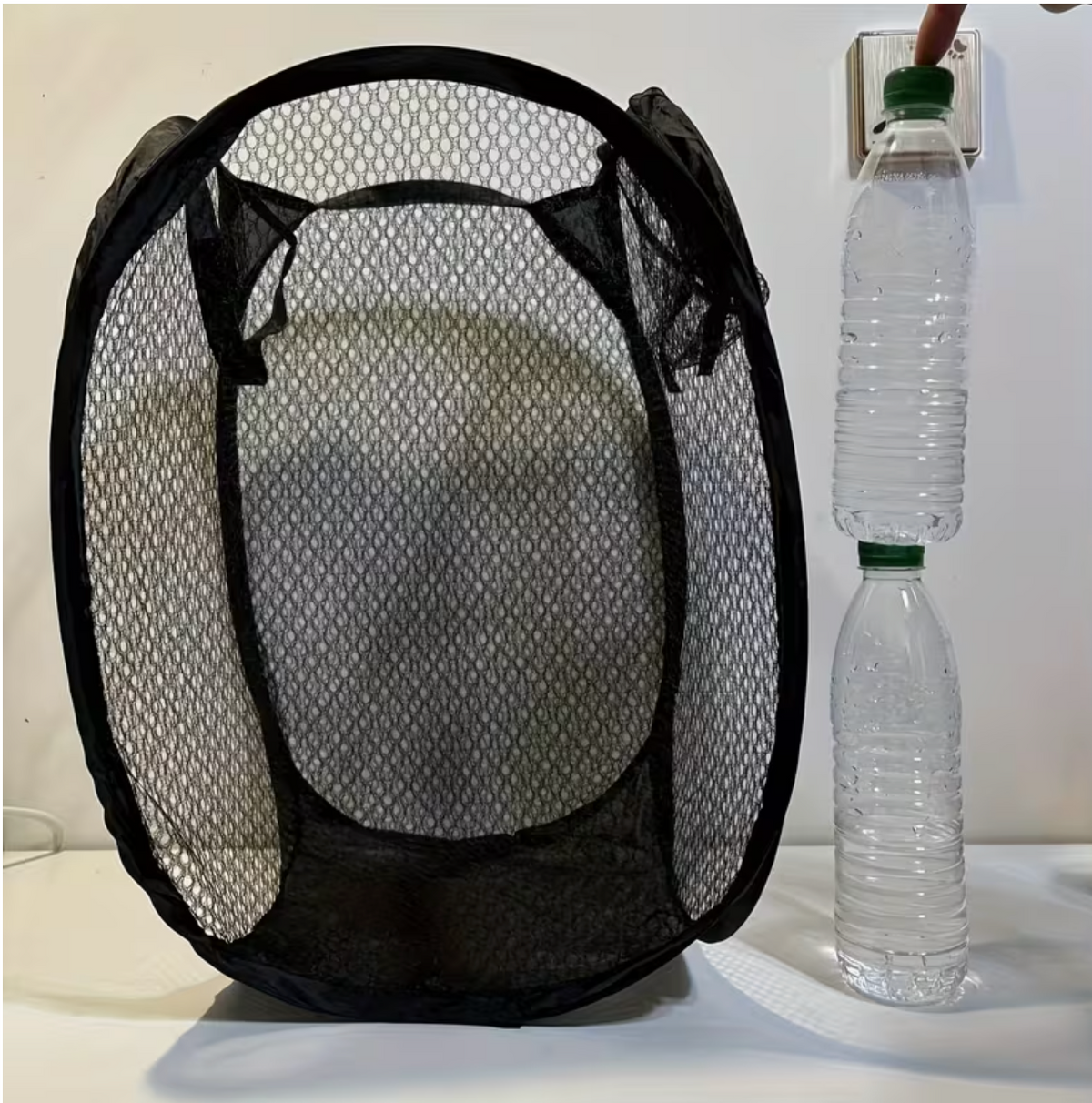 Foldable High-Capacity Mesh Laundry Basket with Handle – Rectangular Casual Polymer Laundry Basket for Bathroom, Bedroom & Dorm, Lightweight Storage Hamper for All Seasons