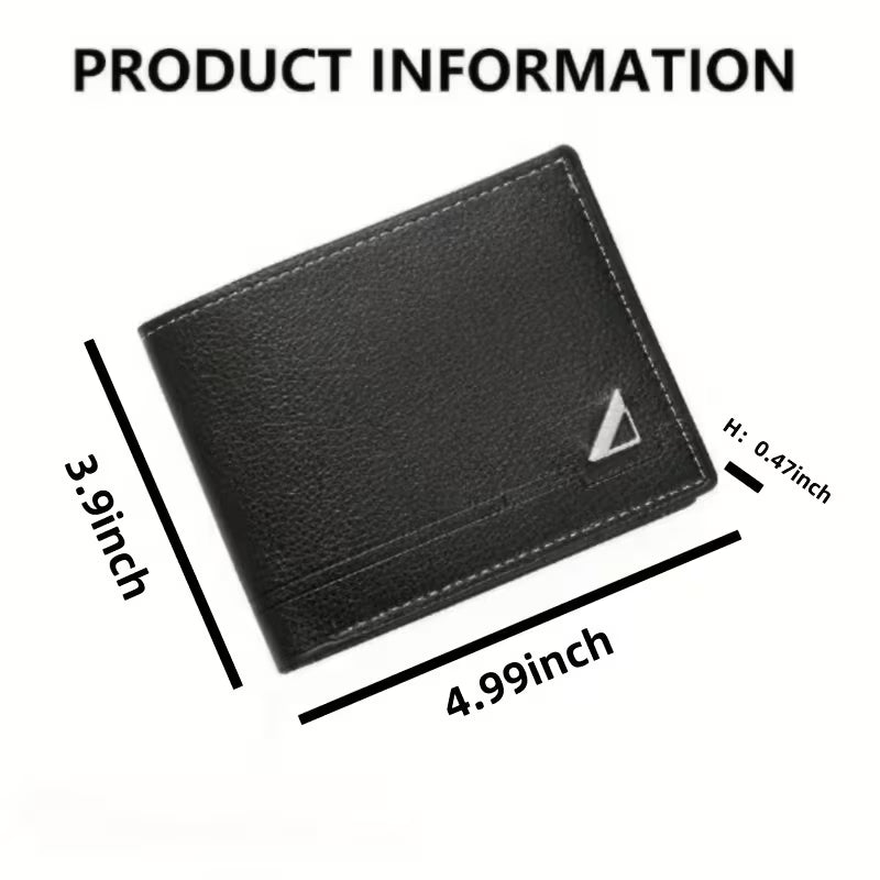 Men's PU Wallet – Large Capacity Bifold Wallet with Multiple Card Slots