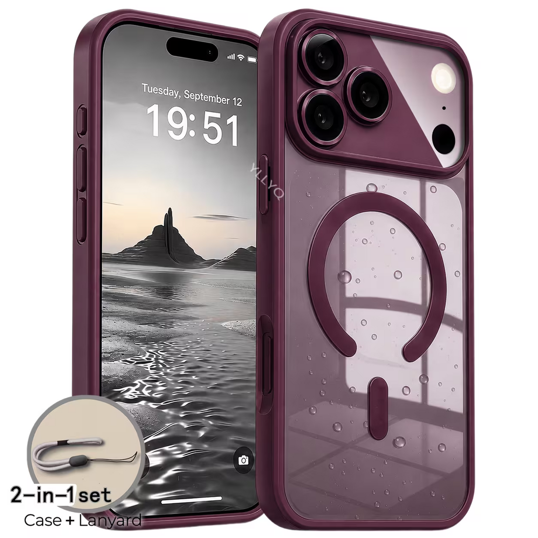 Burgundy Protective Phone Case for iPhone 18 Pro Max