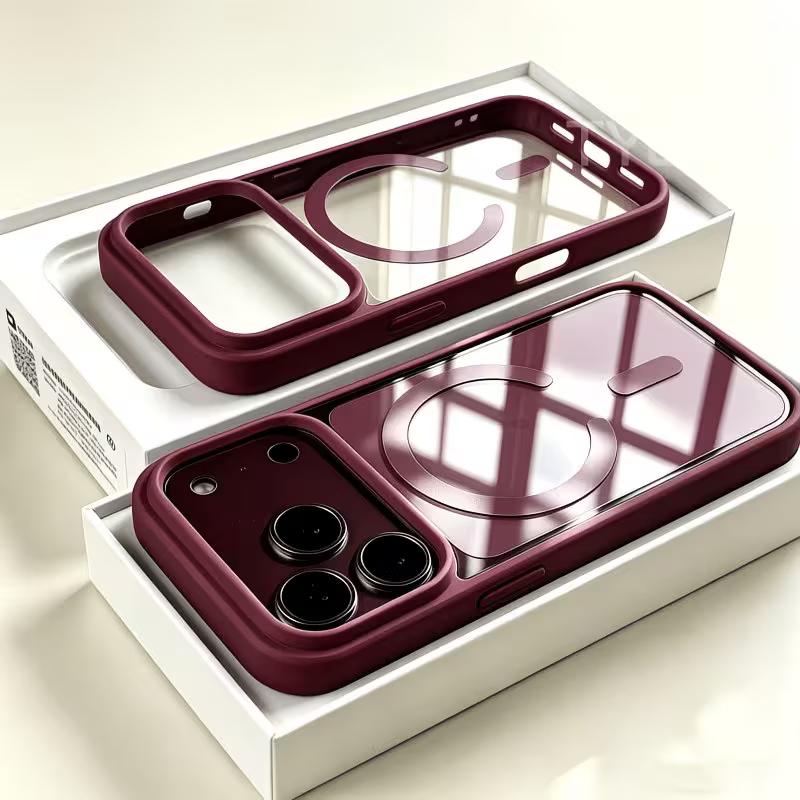 Burgundy Protective Phone Case for iPhone 18 Pro Max