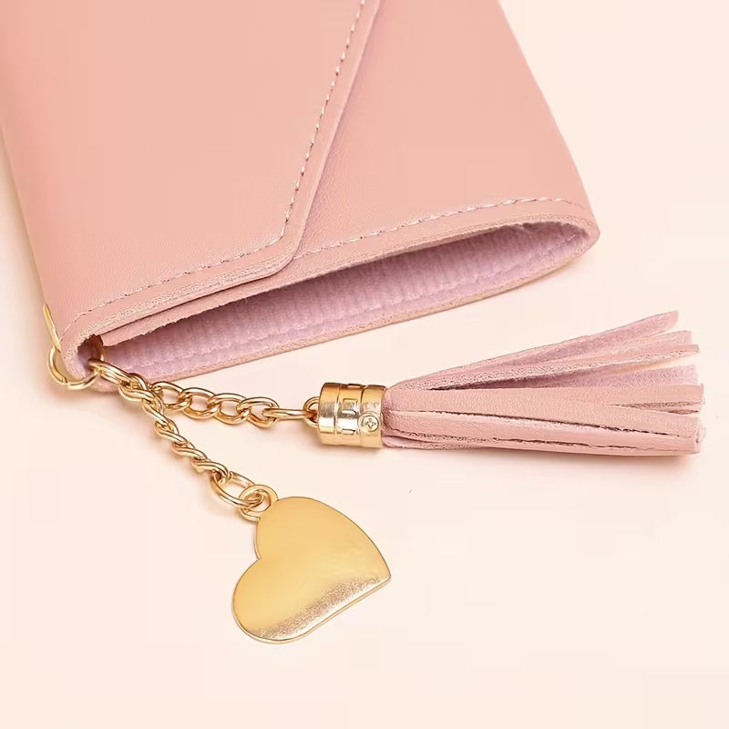 Women's Short Wallet, Chinese Han-Inspired Style Purse, Compact Card Holder and Multi-Compartment Wallet
