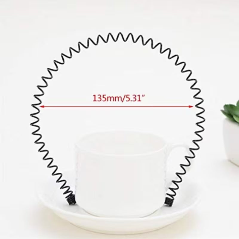 1pc Black Slim Metal Headband with Teeth, Non-Slip Hair Hoop for Women and Girls