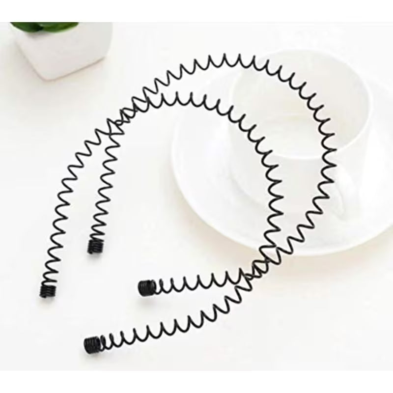 1pc Black Slim Metal Headband with Teeth, Non-Slip Hair Hoop for Women and Girls