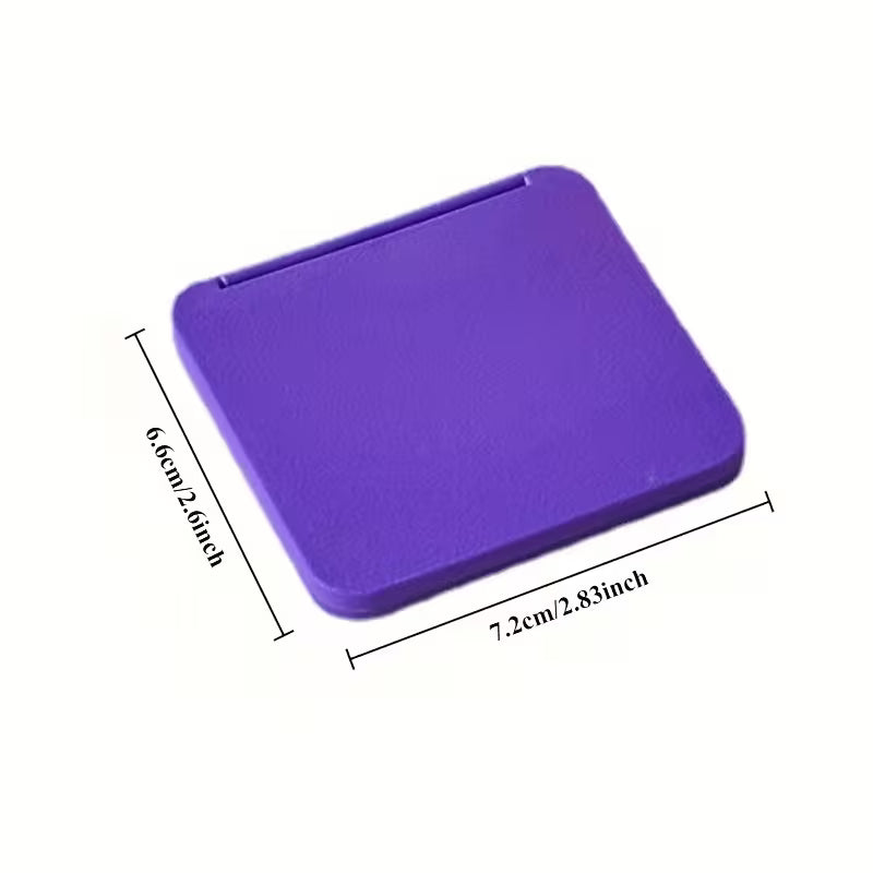 Double-Sided Square Makeup Mirror, Portable Compact Pocket Mirror for Women and Girls, Random Colours